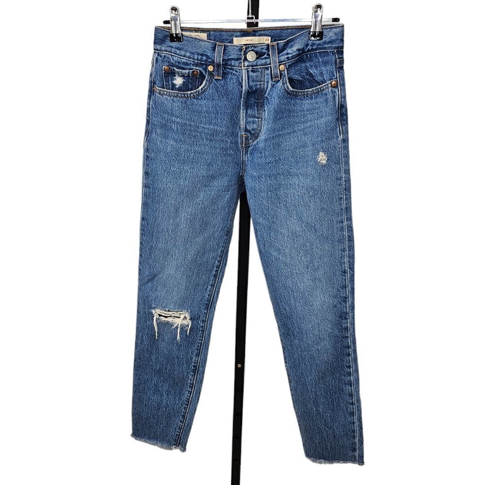 Levi's Womens Wedgie  Icon Jeans High Waist Button Fly Size 24